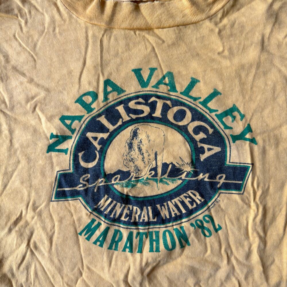VINTAGE 80S 1982 NAPA VALLEY MARATHON T-SHIRT GRAPES WINE FITS MENS LARGE
